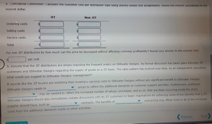 orders, and the non-JIT distributor tends to place larger, less frequent orders.