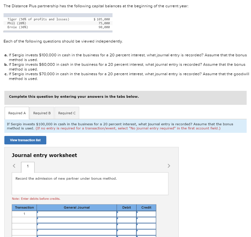 Please show work. Thank you The Distance Plus partnership has the