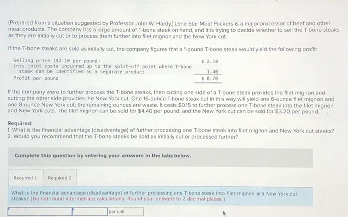  need help with this problem (Prepared from a situation suggested by