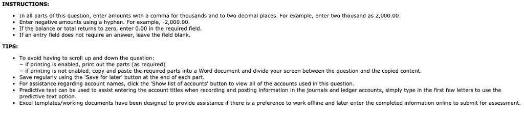 as at 30 June 20XX Account Number Account Debit Credit 100 105