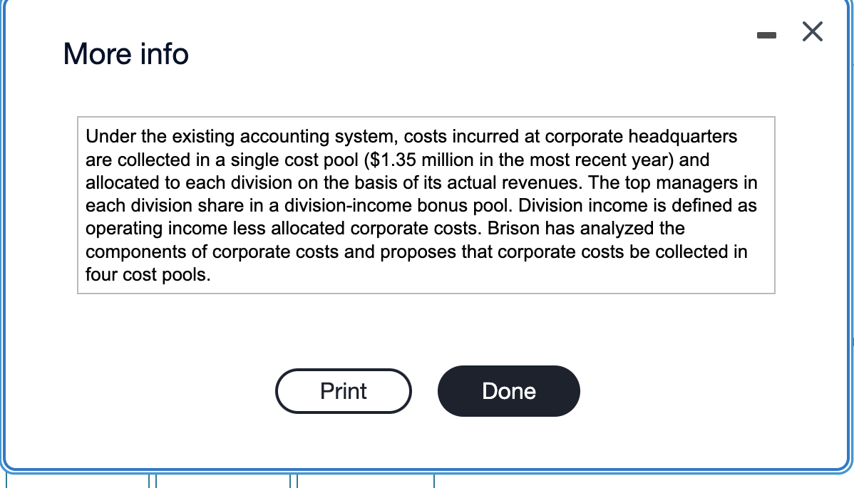 Brison, controller of the Wonderful Snacks, is preparing a presentation to senior