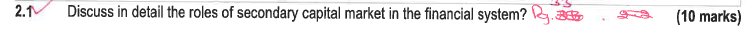 primary markets where securities are created and secondary markets where these created.