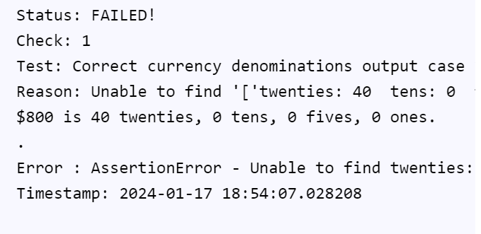  using System; class MakeChange { static void Main() { // Prompt