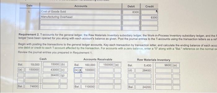 transactions to the Raw Materials Inventory subsidiary ledger accounts, Key each transactien