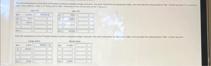 Inventory subsidlary ledger accounts, Key each transaction by transaction letter, and caiculate
