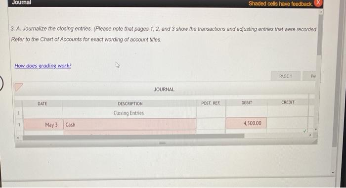 TRIAL BALANCE ) July 31, 2018 ACCOUNT TITLE DEBIT CREDIT 1 Cash