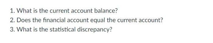 1. Use the following information to answer the questions below. Assume that
