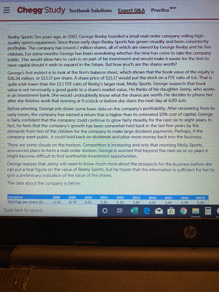  = Chegg Study Textbook Solutions Expert Q&A Practice MEW Reeby Sports