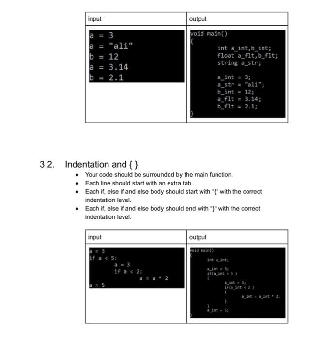into c++ language. The project contains syntax and semantic analysis. First try