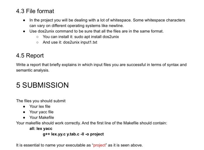 write the semantic analysis part. 1. Syntax Analysis Part In the syntax