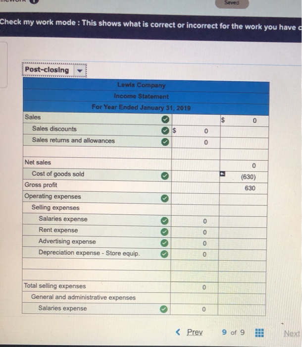 and administrative activities. Lewis Company uses a perpetual inventory system. Descriptions of
