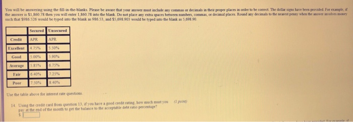 inclode any commas or decimals in theis peoper places in order to