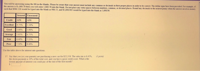 to the nearest permy wben the atsower involves moncy the answer is