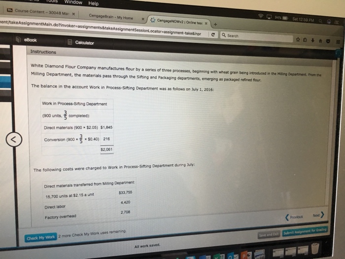 determine the increase or decrease in the cost per equivalent unit from