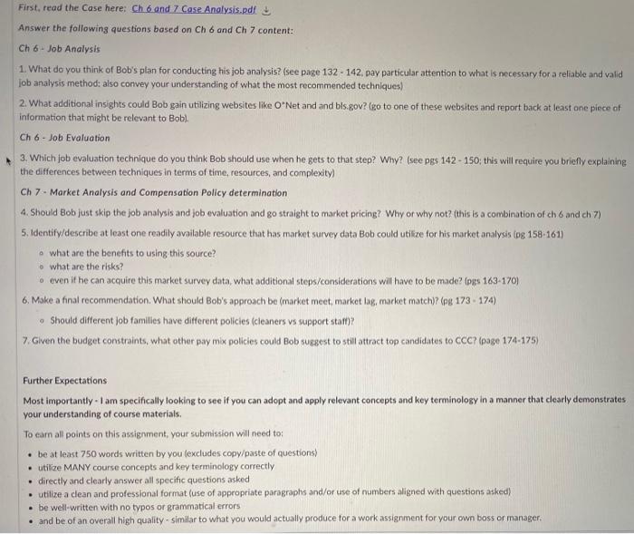  First, read the Case here: Ch 6 and 7 Case Analysis.pdf