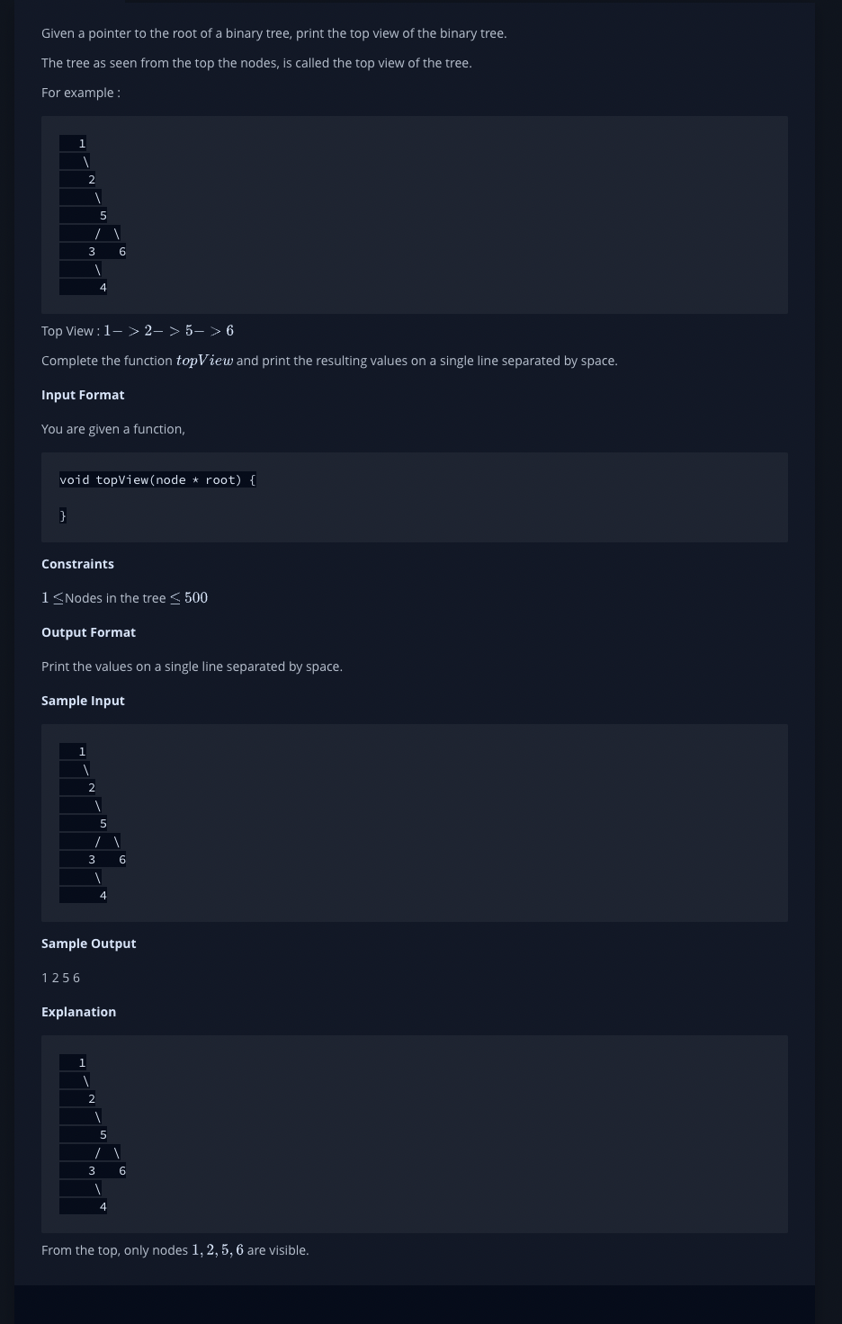 java solution please Given a pointer to the root of a binary