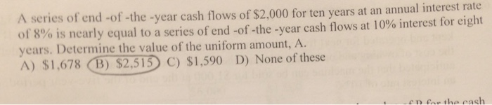 Show all work do not use excel to solve A series