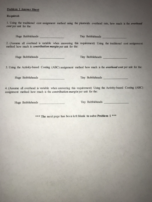 part if possible so I can learn it correctly. Supplemental Problem #1-Activity-based