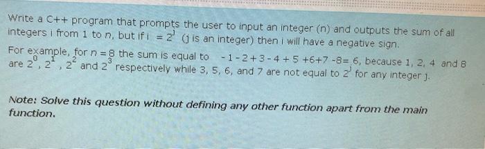  In C++ Write a C++ program that prompts the user to