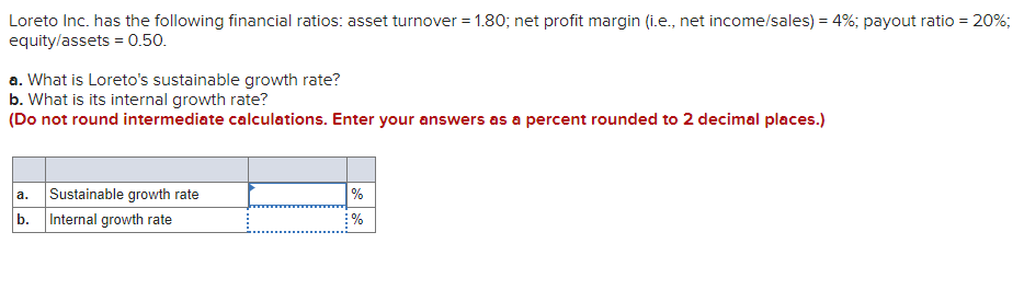 I am a little lost, please help. Loreto Inc. has the following