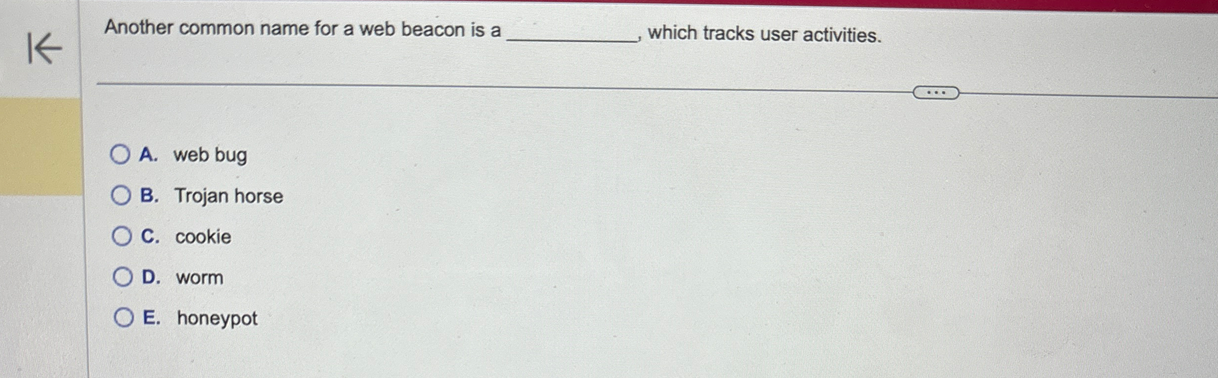  Another common name for a web beacon is a which tracks