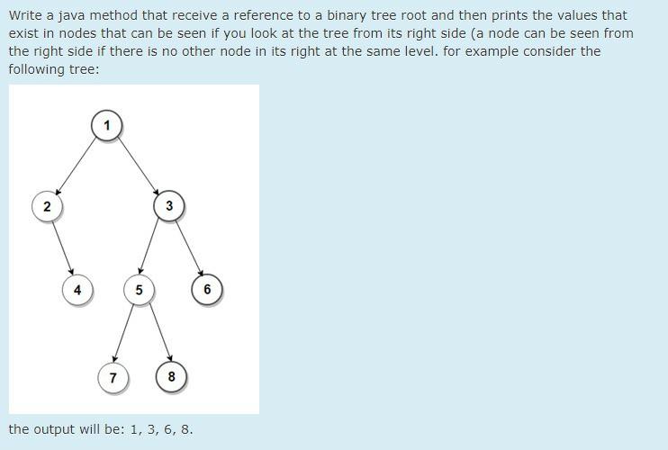  please i want the solution in java code form Write a