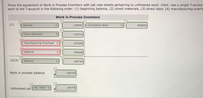 2017, the job cost sheets of Cinta Company contained the following data.