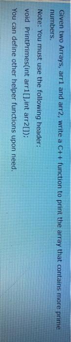  Given two Arrays, arri and arr2, write a C++ function to