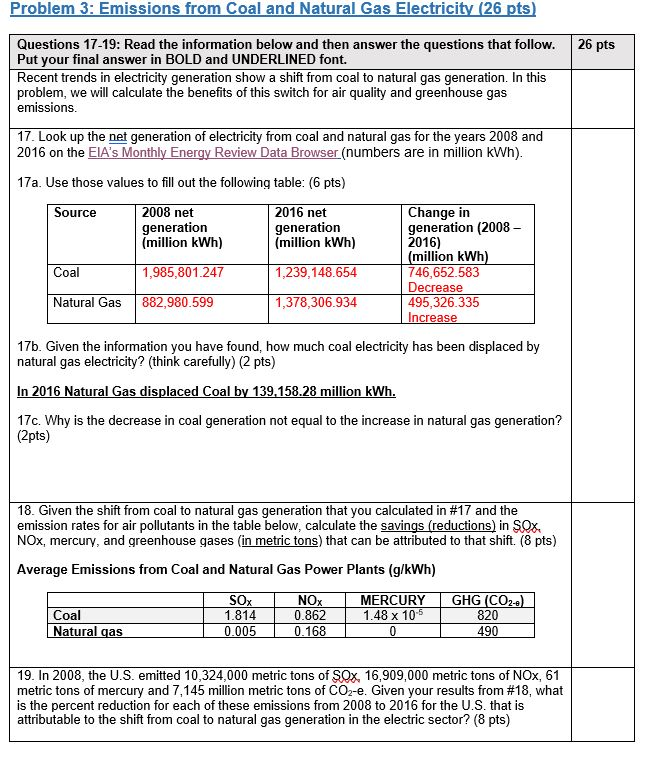  Answer questions 18 and 19. Please write legibly and show all