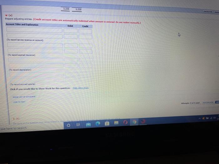 the worksheet for Crane Company are shown below. Adjustments Account Titles Debit