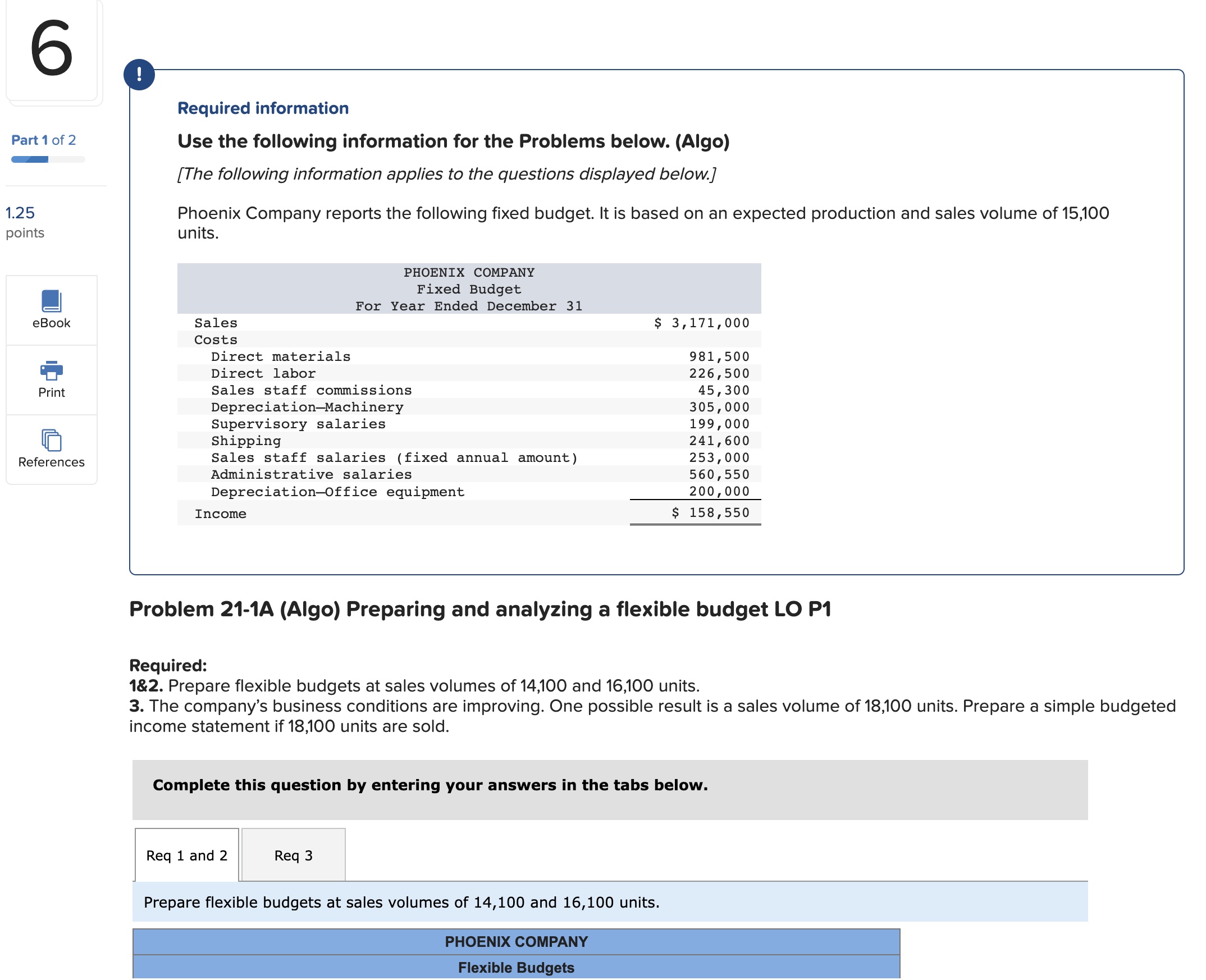 Required information Use the following information for the Problems below. (Algo)
