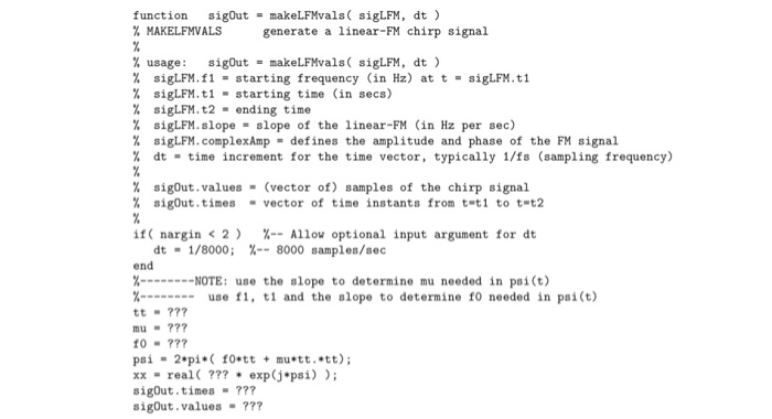 "???" Also please complete the code for the call function to plot
