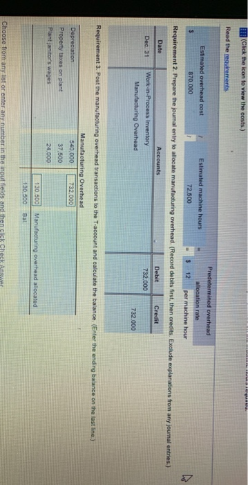  requiremrnt 3 (Click the icon to view the costs.) Read the