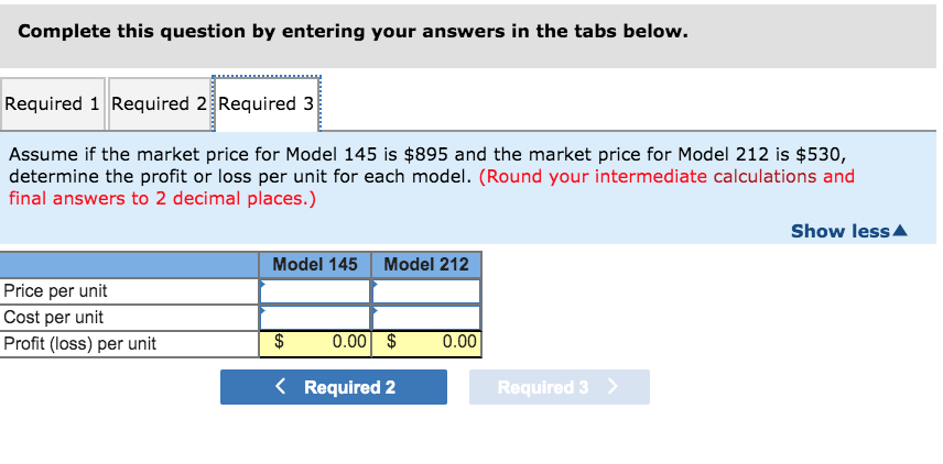 the housing assembly in its finishing department. The activities, costs, and drivers