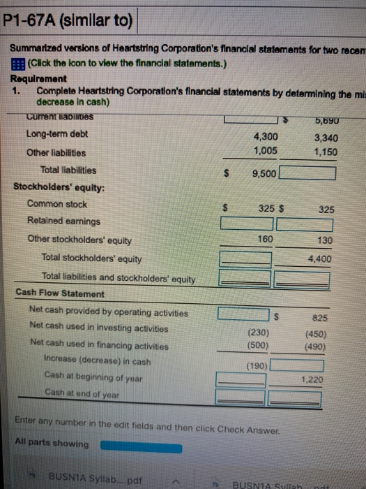 Homework: Chapter 1 Homework Score: 0 of 1 pt P1-67A (similar to)