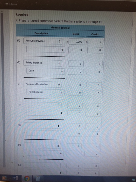 entries and t accounts E Menu My Subscriptions Courses /50100001-Financial Accounting-Online /