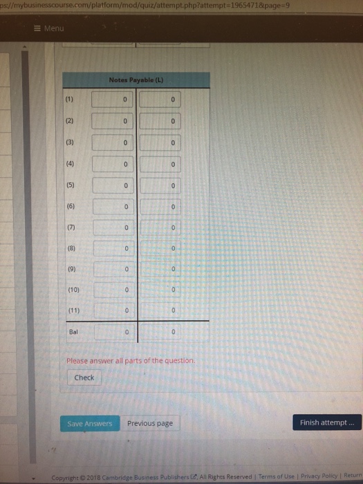 Received $250 invoice for December advertising expenses. (4) Borrowed $7,500 cash from