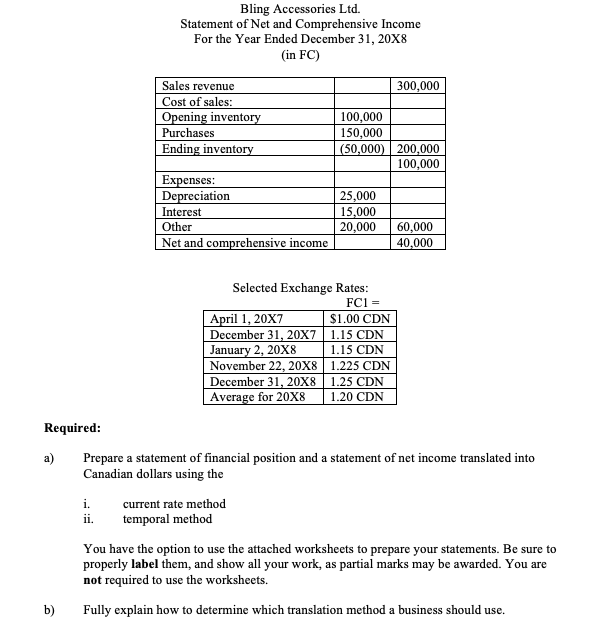 on April 1, 20X7. It exchanged FC 250,000 for all the newly