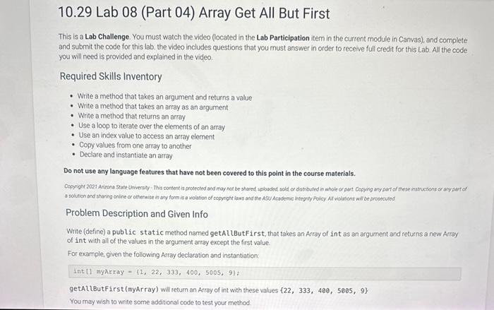 that you must answer in order to receive full credit for this