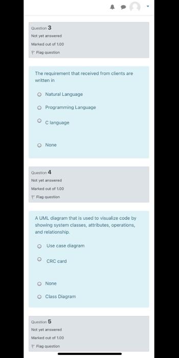 O( n ) O(1 ) Question 2 Not yet answered Marked out