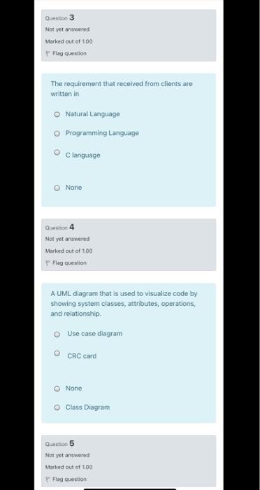 of 1.00 Not flaggedFlag question Question text Name of constructor should be