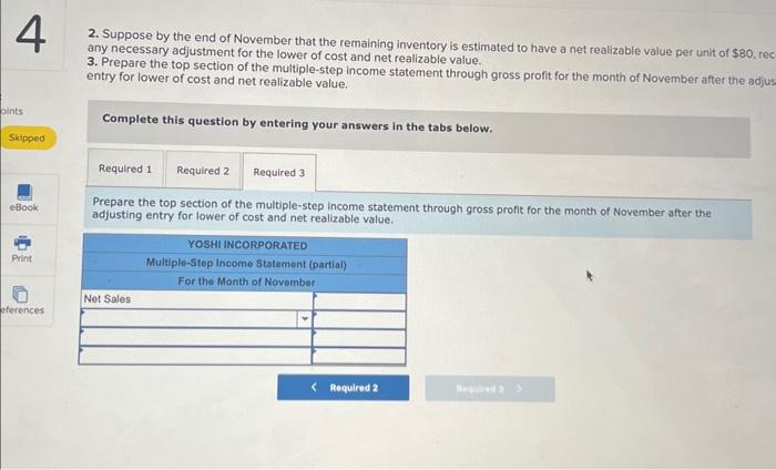 and adjust for the lower of cost and net realizable value (LO62,63,64,65,66)