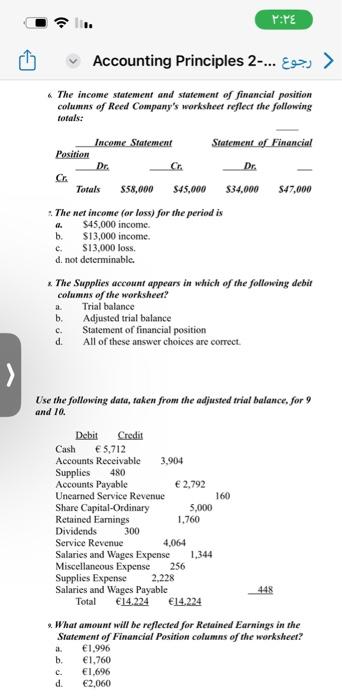 or answers the question. (21 Marks) 4. A company purchased office equipment