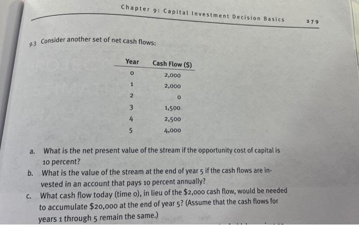 please help and post work for each part Chapter 9: Capital Investment