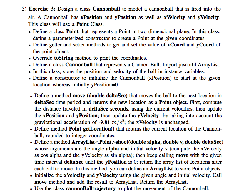  ------ -----------------------------------------------------------------------------BELOW IS THE CANONBALTRAJECTORY.JAVA ------------------------------------------------------ ------ -----------------------------------------------------------------------------BELOW IS THE CANONBALTRAJECTORY.JAVA