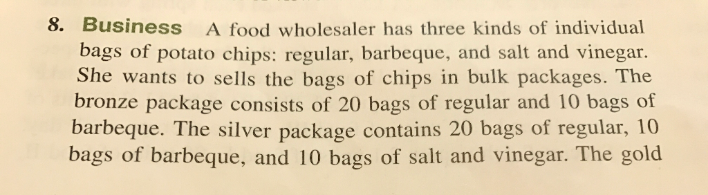 I attached the question... I need to show my work using (a)