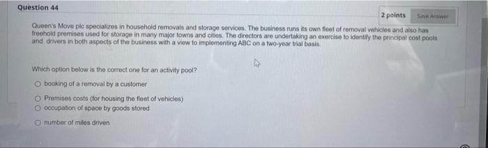  Question 44 2 points Save Answer Queen's Move pic specializes in