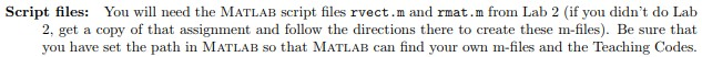 you wil use MATLAB to study the following topics: The LU decomposition