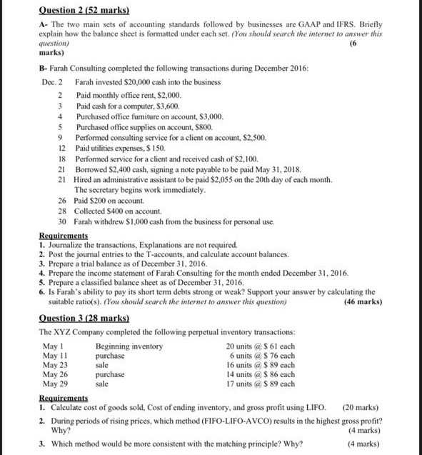 i want the answer for both questions Question 2 (52 marks)