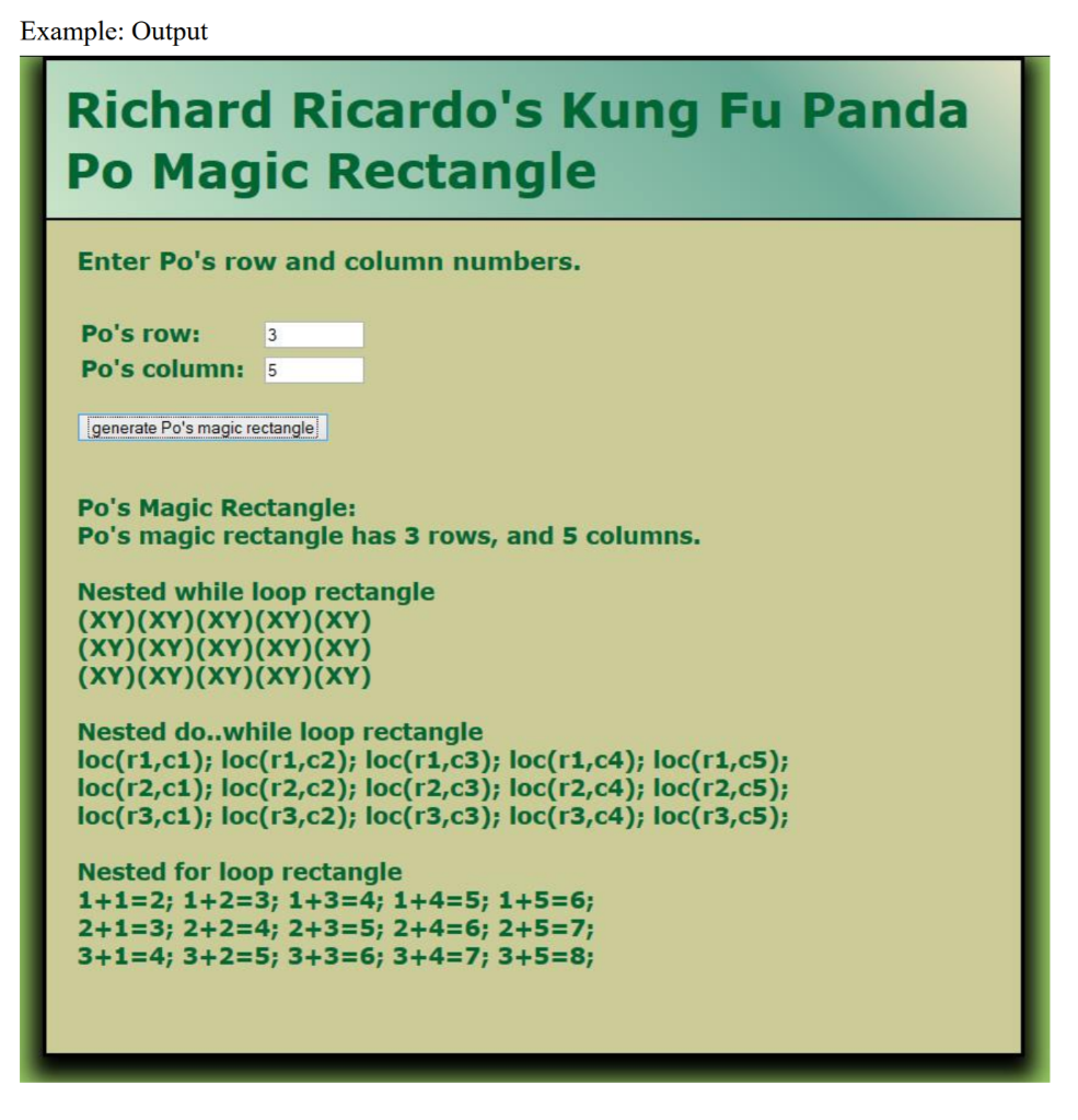 3 hours Question 2 - JavaScript Chapter 5 & 6 (33 points)